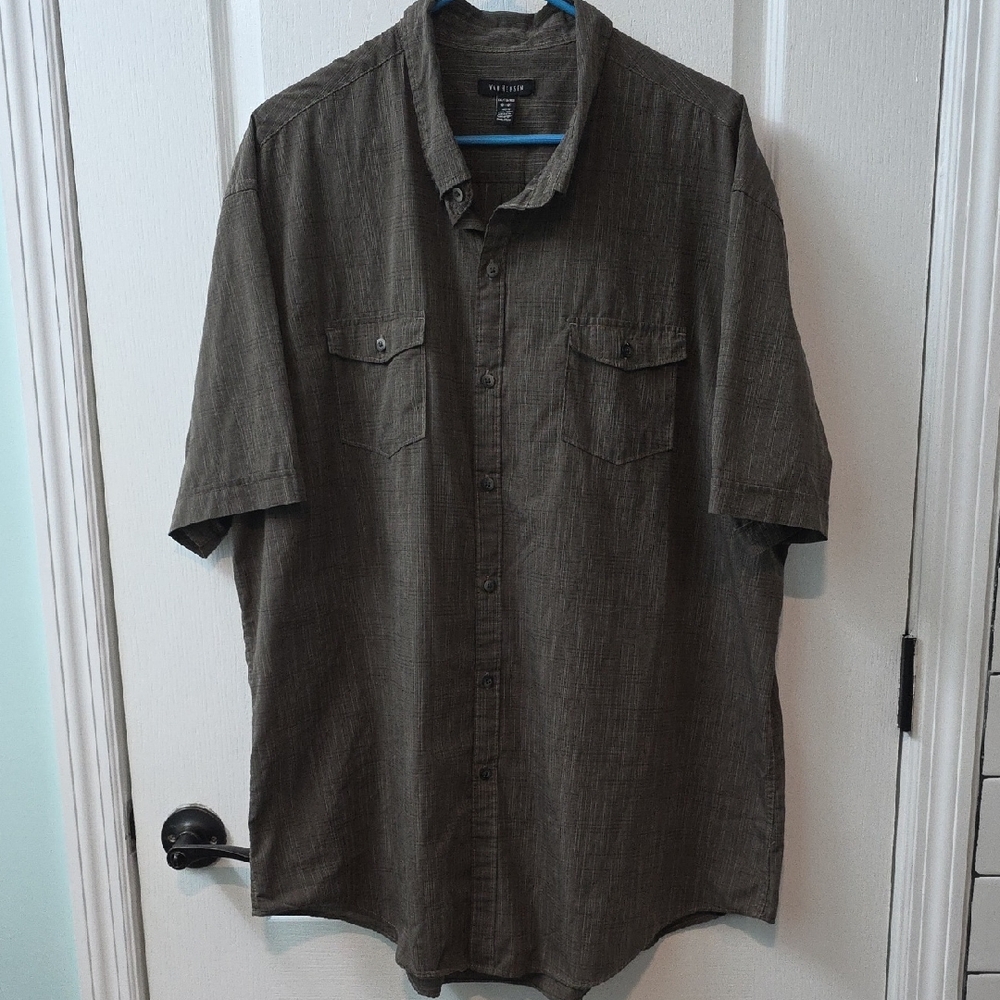 Men's 2X Brown Dress Shirt
